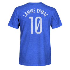 Jerseys Teams World™ Lamine Yamal Barcelona 1863FC Player Name & Number Twisted Tri-Blend Slub T-Shirt – Heather Royal