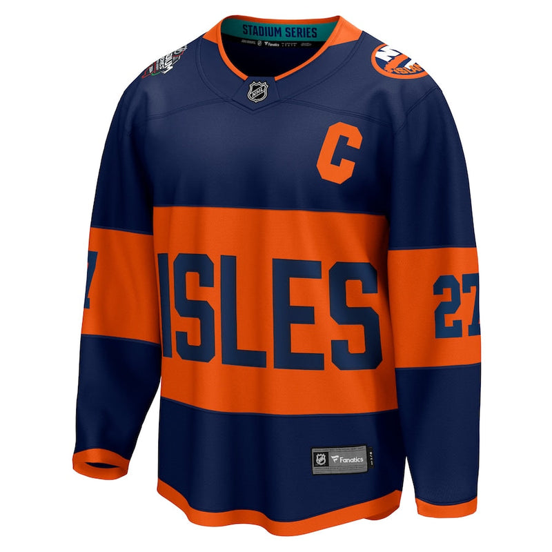 Anders Lee New York Islanders Fanatics Branded 2024 NHL Stadium Series Breakaway Player Jersey – Navy