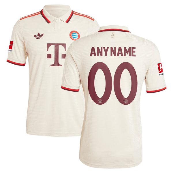 Bayern Munich adidas 2024/25 Third Custom Jersey - Cream