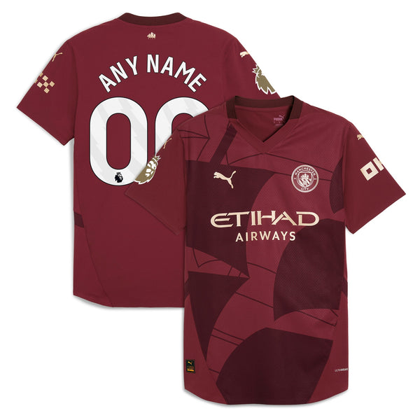 Manchester City Puma 2024/25 Third Custom Jersey - Burgundy