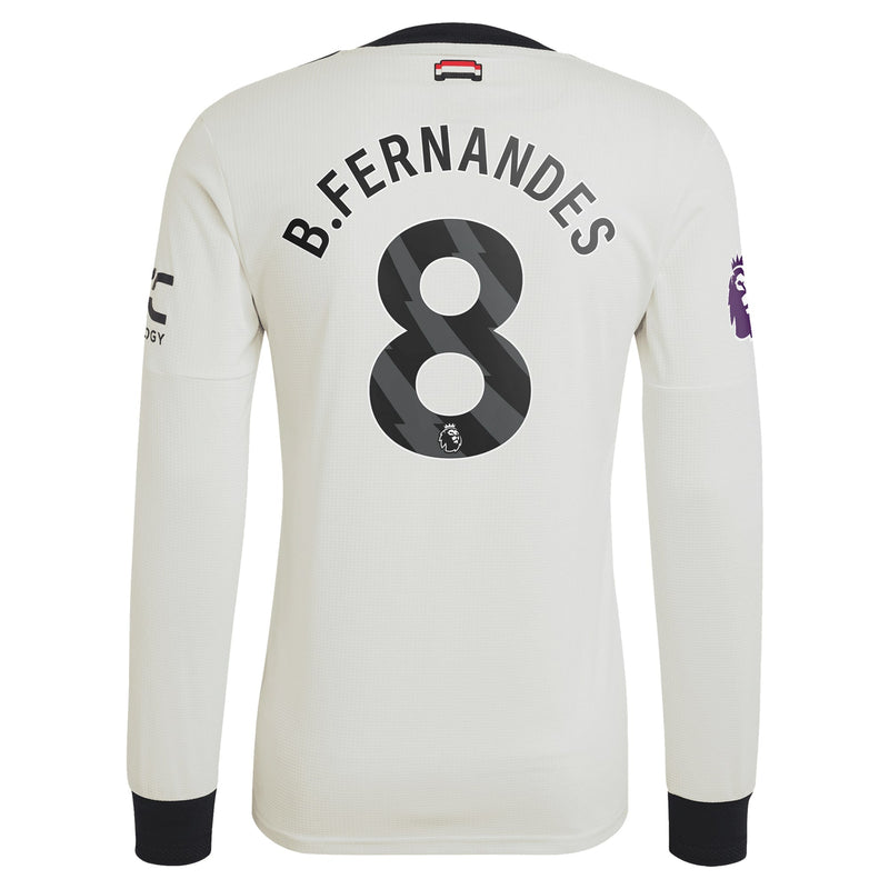 Bruno Fernandes Manchester United adidas 2024/25 Third Long Sleeve Jersey - Cream