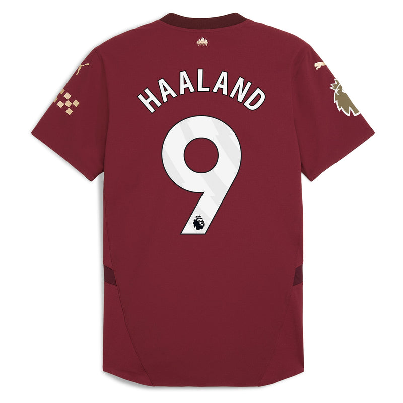 Erling Haaland Manchester City Puma 2024/25 Third Player Jersey - Burgundy