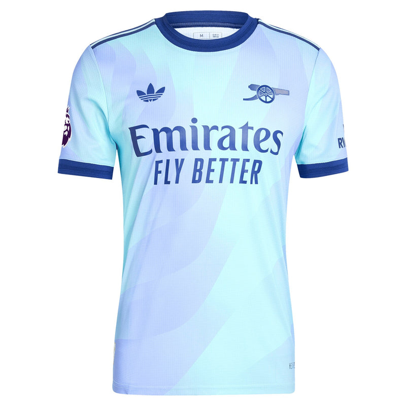 Declan Rice Arsenal adidas 2024/25 Third Player Jersey - Aqua