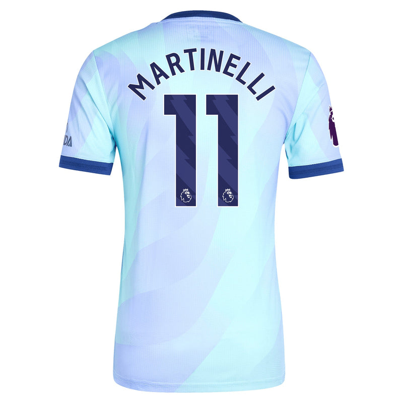 Gabriel Martinelli Arsenal adidas 2024/25 Third Player Jersey - Aqua