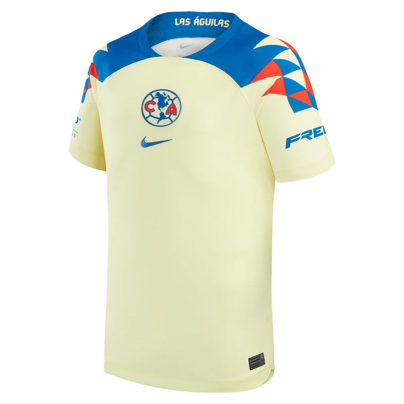 Alejandro Zendejas Club America Nike Youth Home 2023/24 Replica Jersey - Yellow