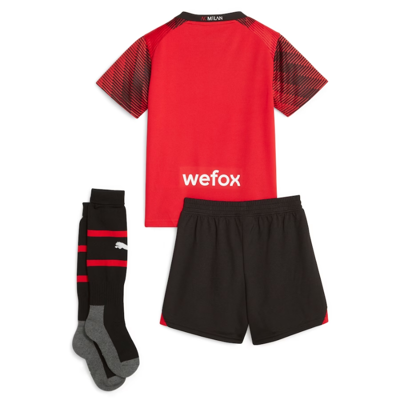 AC Milan Home Kids Kit 2023-24 Custom Jersey - Red