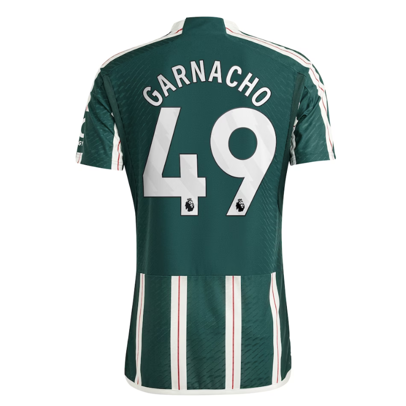 Alejandro Garnacho Manchester United Shirt 2023/24 Away Player Jersey - Green