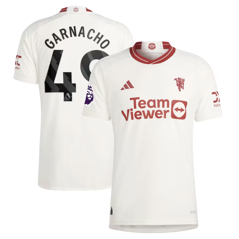 Alejandro Garnacho Manchester United 2023/24 Third Player Jersey - White