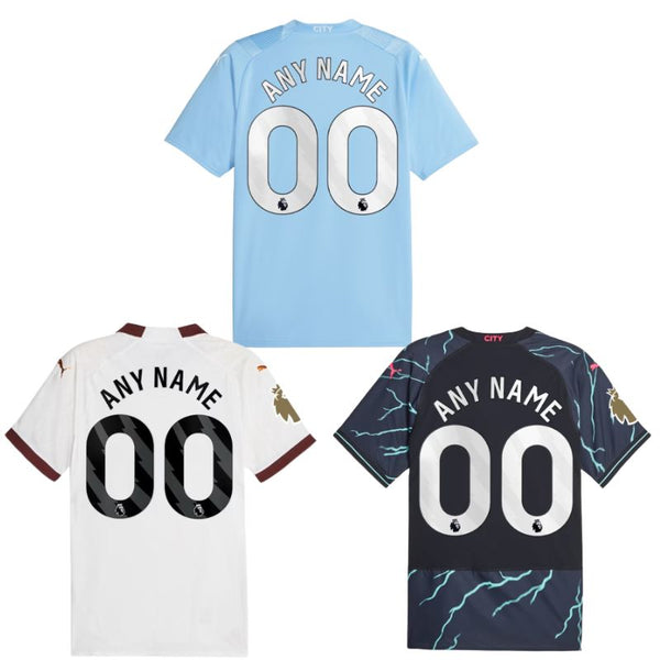 All Manchester City Shirts 2023/24 Home, Away And Third Custom Jerseys