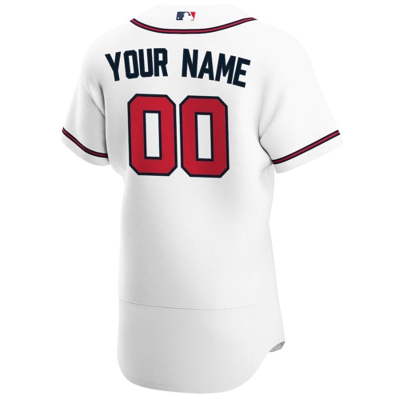 Atlanta Braves Team 2023 Home Custom Jersey Unisex White - Jersey Teams World