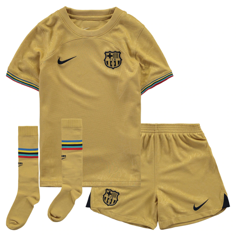 Barcelona Away Stadium Kit  Unisex Shirt 2023, 2 – 13 Years Kids Kit - Jersey Teams World