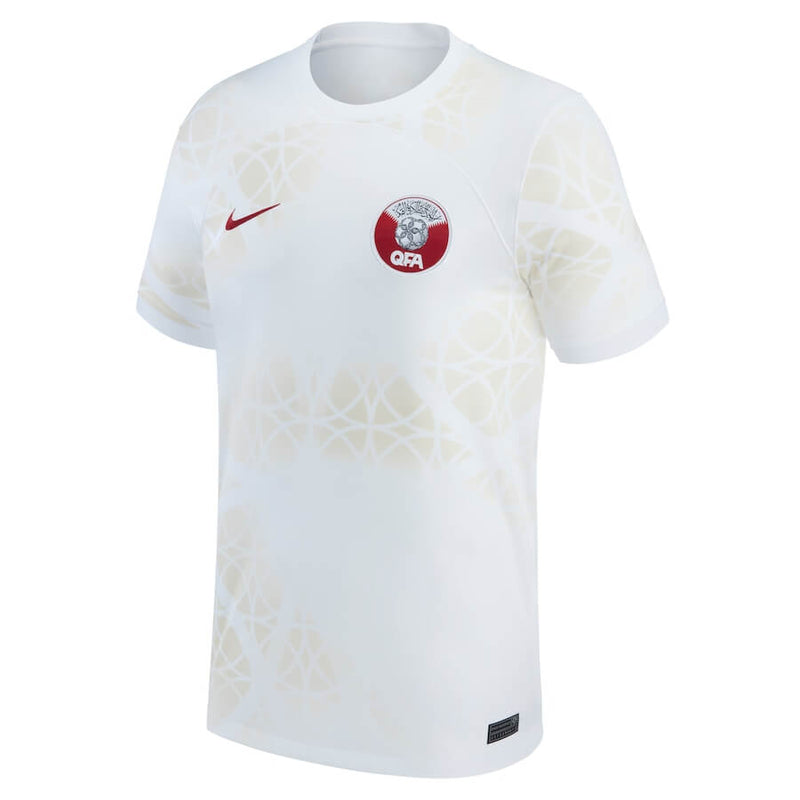 All Players Qatar National Team Shirt 202223 Away World Cup Replica Customized Jersey Unisex - White