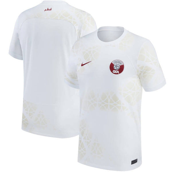 All Players Qatar National Team Shirt 202223 Away World Cup Replica Customized Jersey Unisex - White