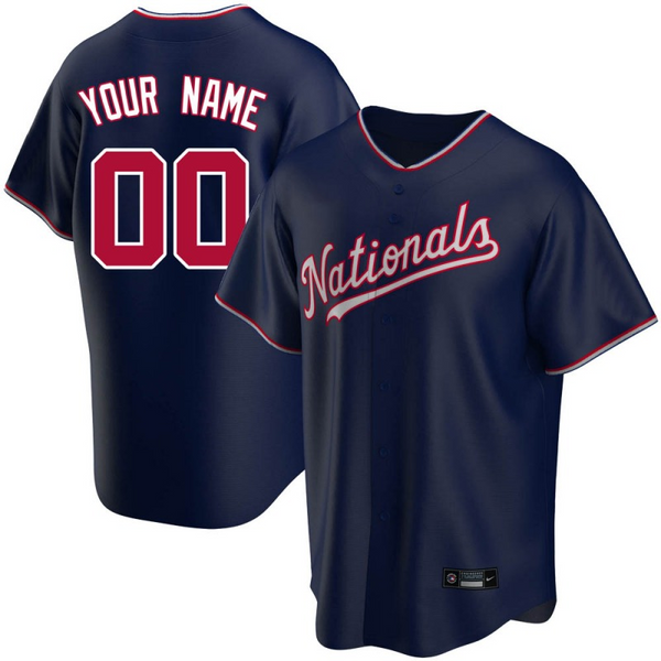 All Players Washington Nationals Navy Alternate Team Custom Jersey