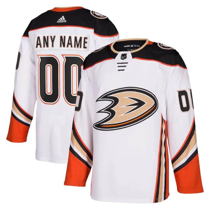 Anaheim Ducks Unisex Away Personalizedized Jersey - White - Jersey Teams World