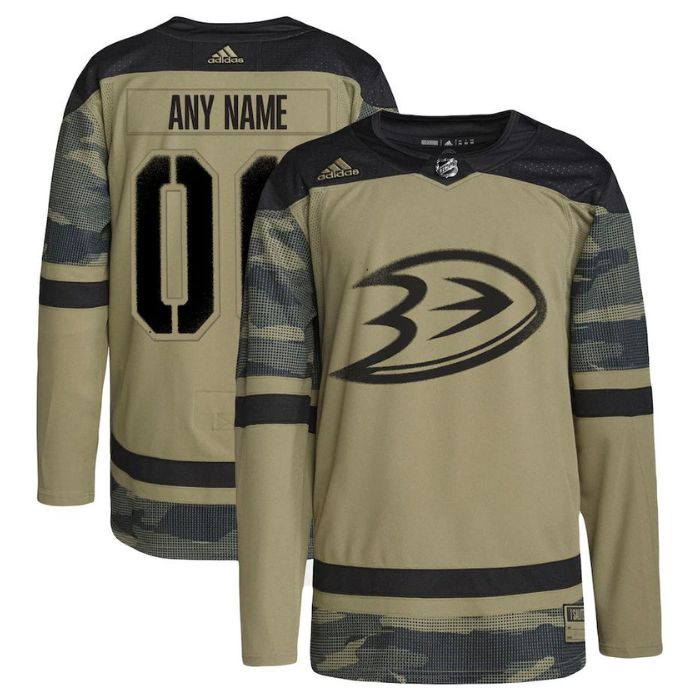 Anaheim Ducks Unisex Military Appreciation Team Personalized Practice Jersey - Camo - Jersey Teams World