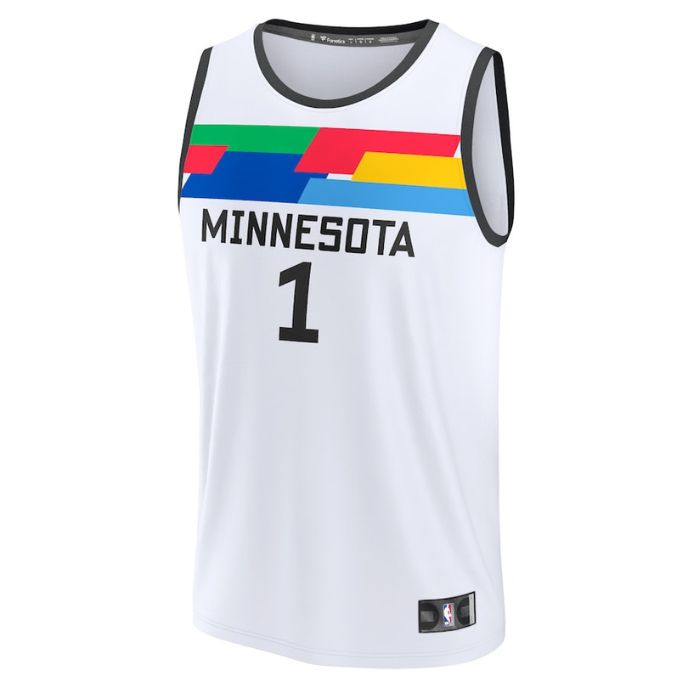 Anthony Edwards Minnesota Timberwolves Unisex 2023 Fastbreak Jersey - City Edition - White - Jersey Teams World