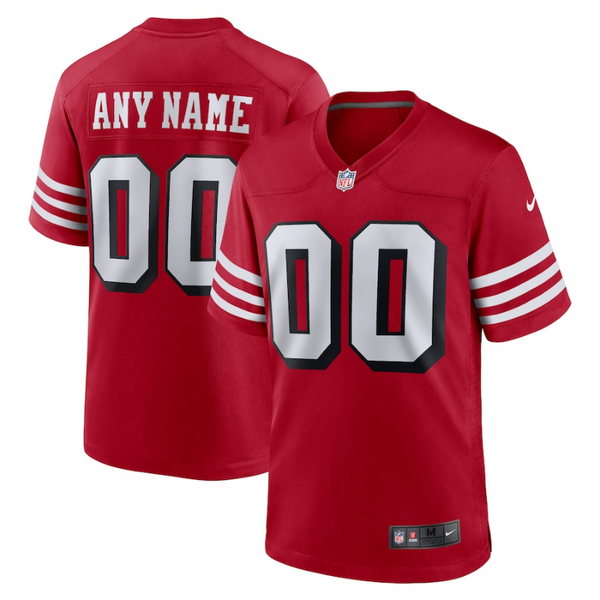 San Francisco 49ers Alternate Custom Game Jersey - Scarlet