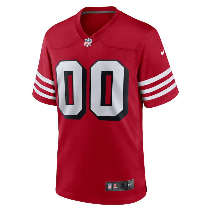 San Francisco 49ers Alternate Custom Game Jersey - Scarlet