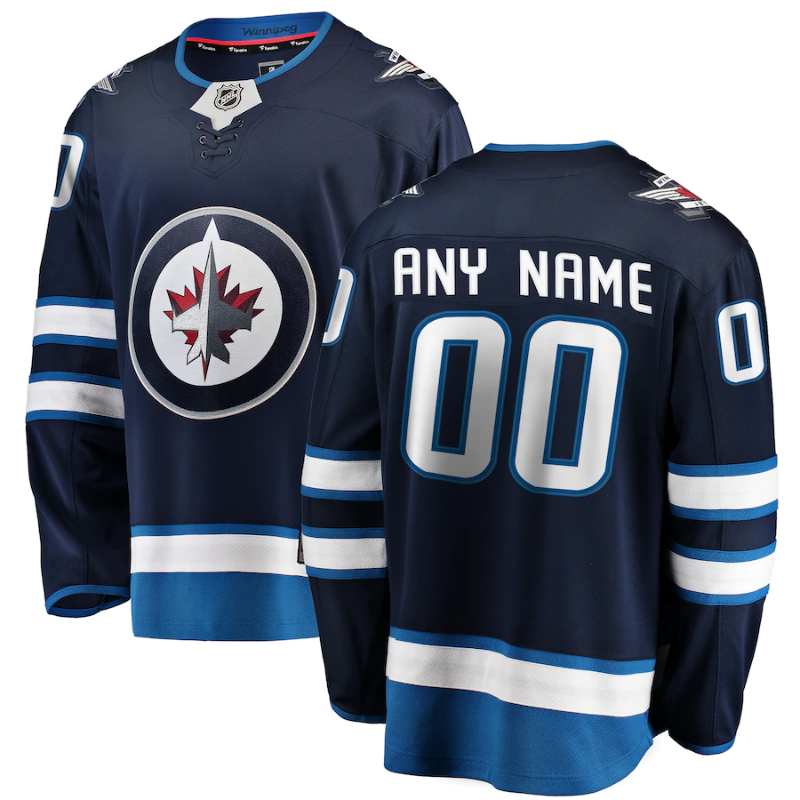 Winnipeg Jets  Home Custom Jersey - Blue