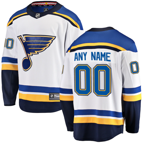 St. Louis Blues Custom Jersey - White