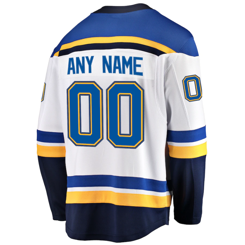 St. Louis Blues Custom Jersey - White