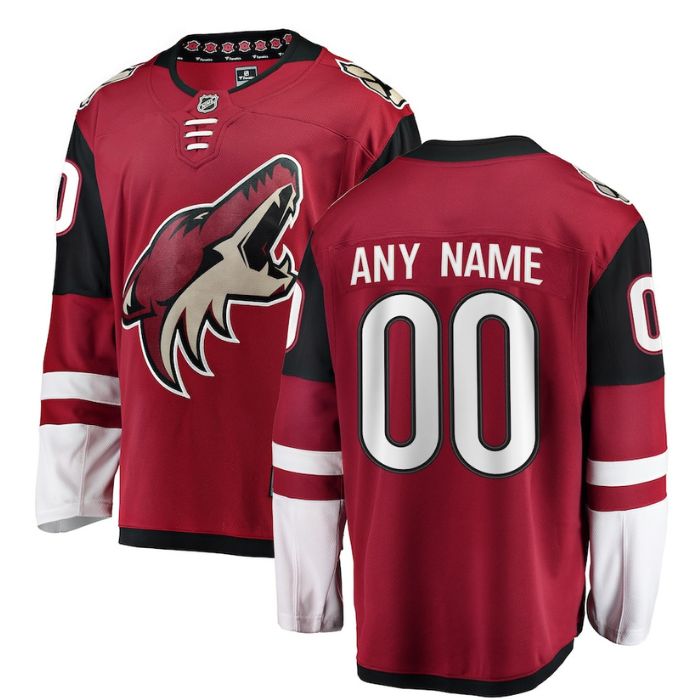 Arizona Coyotes Unisex Home Breakaway Personalized Jersey - Red - Jersey Teams World