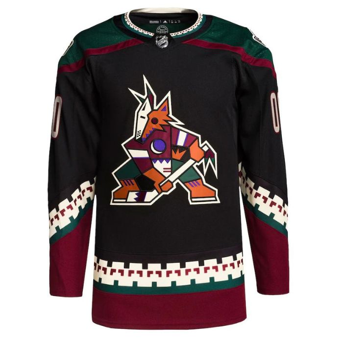 Arizona Coyotes Unisex Home Primegreen Pro Personalized Jersey - Black - Jersey Teams World