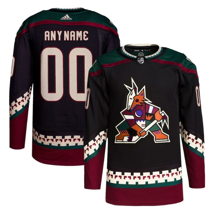 Arizona Coyotes Unisex Home Primegreen Pro Personalized Jersey - Black - Jersey Teams World