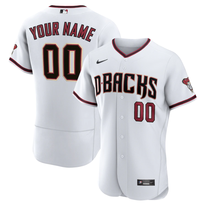 Arizona Diamondbacks White Custom Jersey Unisex White - Jersey Teams World