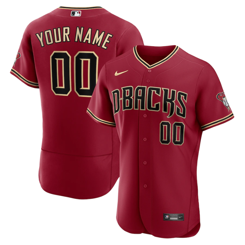 Arizona Diamondbacks Crimson Unisex Custom Jersey - Red - Jersey Teams World