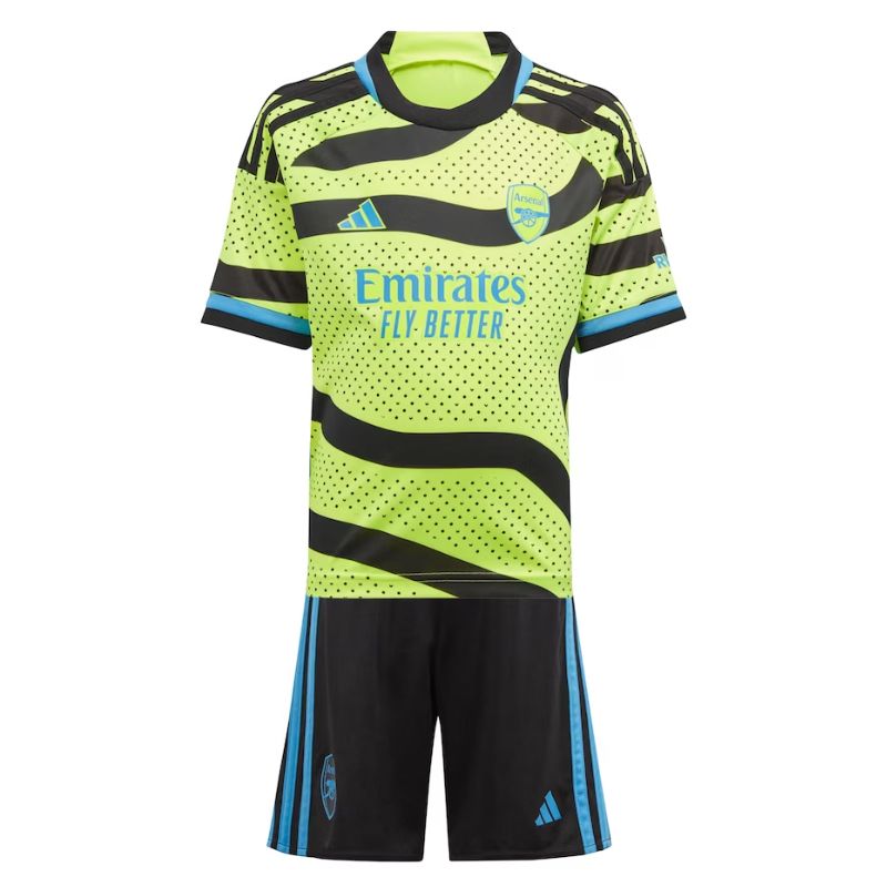 Arsenal Away Minikit 2023-24 with Saka 7 printing Kids Jersey - Yellow