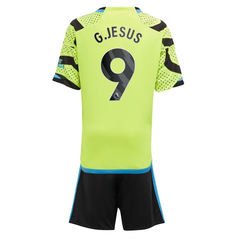 Arsenal Away Minikit 2023-24 with G.Jesus 9 printing Kids Jersey - Yellow