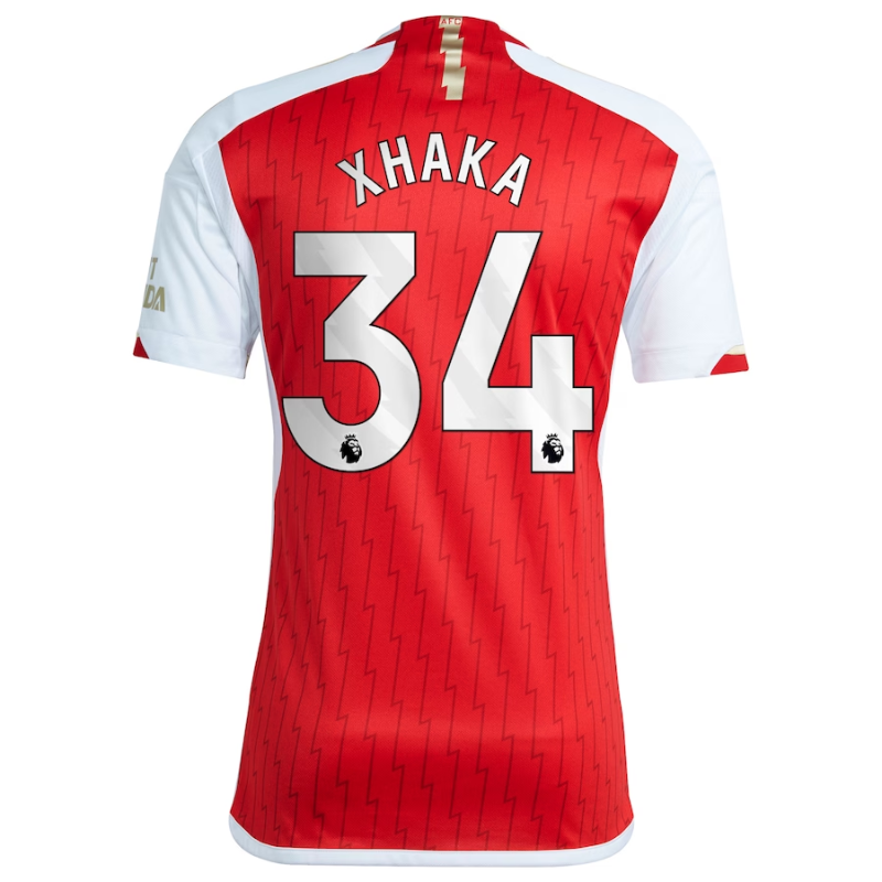 Arsenal Home Shirt 2023-24 with Xhaka 34 printing Jersey Red