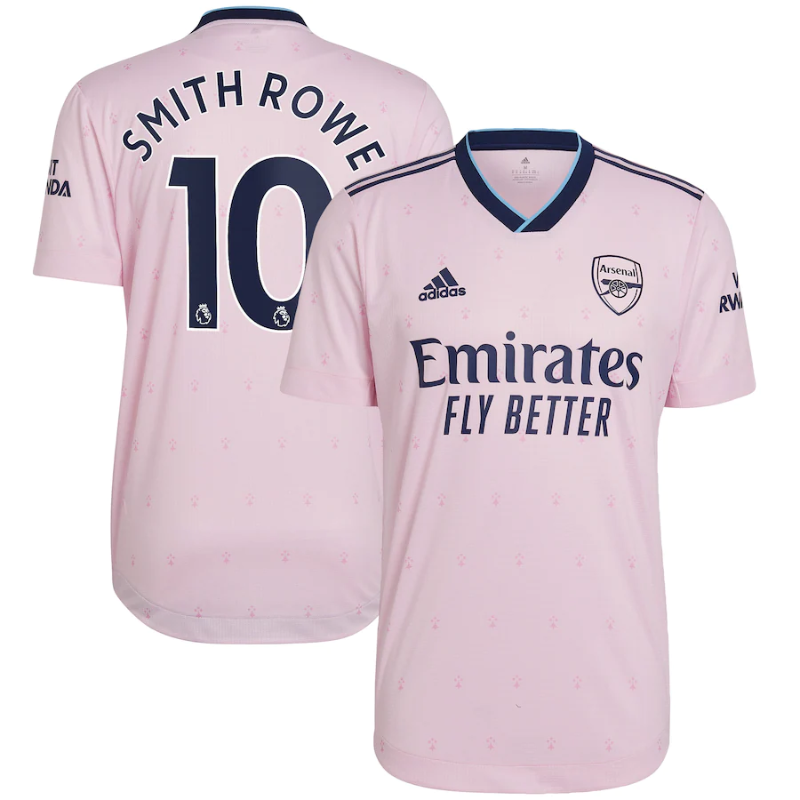 Arsenal Third Shirt 2022-23 with Smith Rowe 10 printing Player Jersey - All Genders