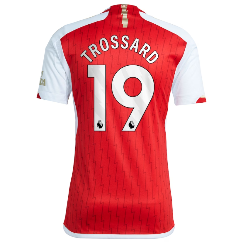 Arsenal Home Shirt 2023-24 with Trossard 19 printing Jersey Red