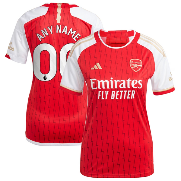 Arsenal Team Women's 2023/24 Home Custom Jersey - Red - Jersey Teams World