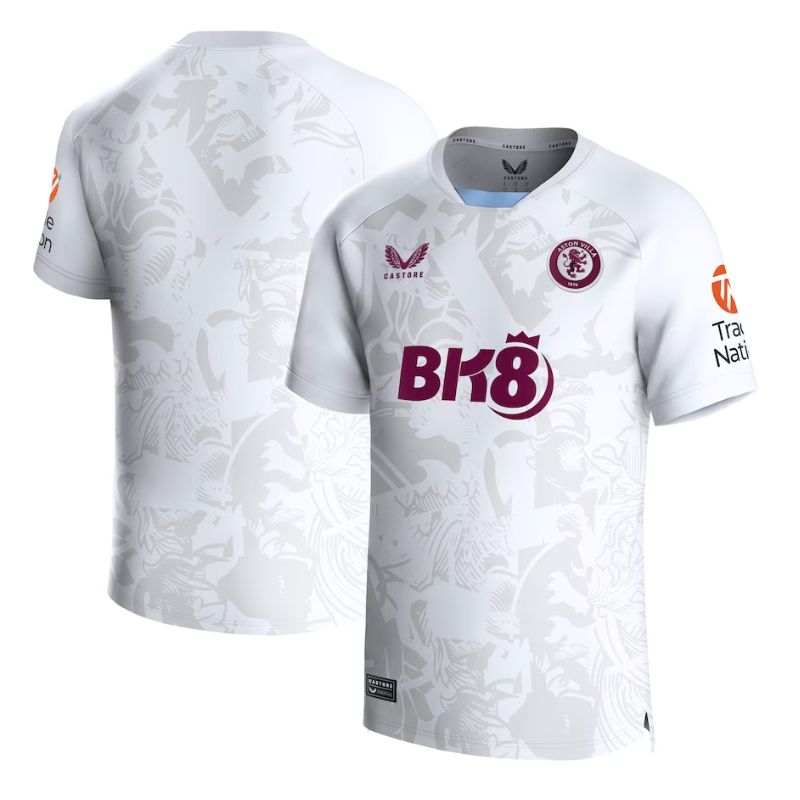 Aston Villa Away Shirt 2023-24 Custom Jersey - White