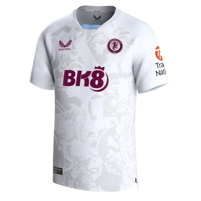 Aston Villa Away Shirt 2023-24 Custom Jersey - White