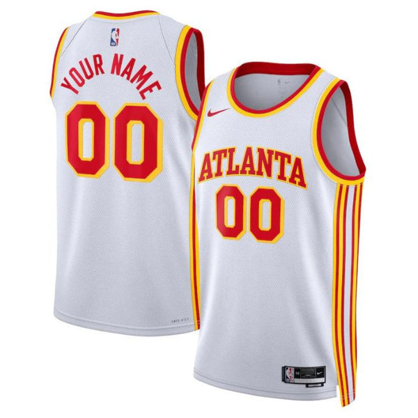 Atlanta Hawks Unisex 2023 Custom Jersey White - Association Edition - Jersey Teams World