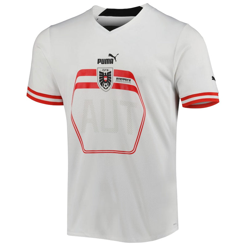 Austria National Team 2022/2023 Away Customized Shirt - White - Jersey Teams World