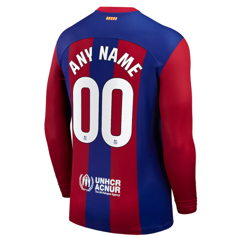 Barcelona 2023/24 Home Customized Long Sleeve Jersey - Royal