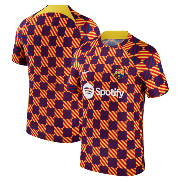 Barcelona Nike 2023/24 Pre-Match Performance Top - Yellow