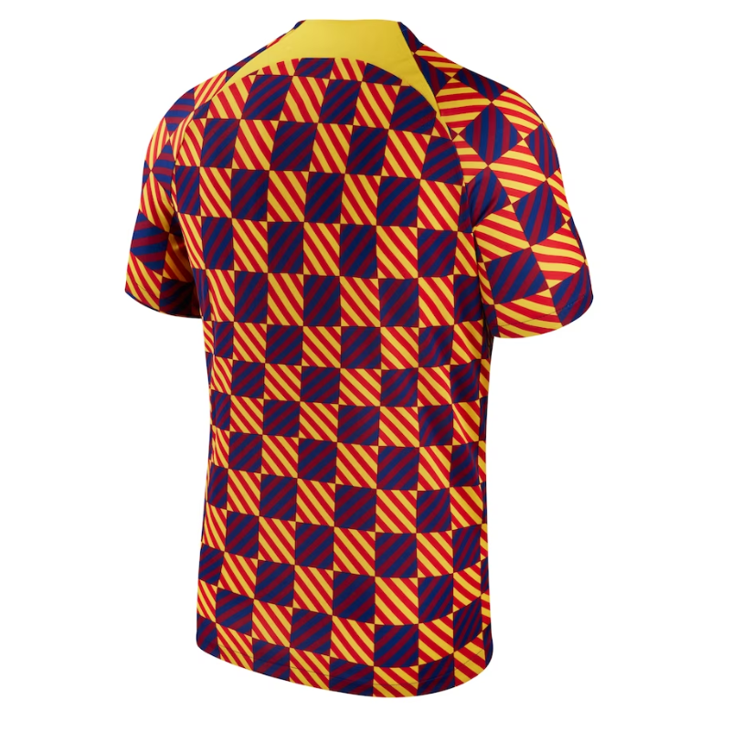 Barcelona Nike 2023/24 Pre-Match Performance Top - Yellow