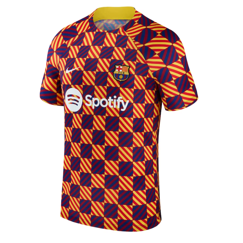 Barcelona Nike 2023/24 Pre-Match Performance Top - Yellow