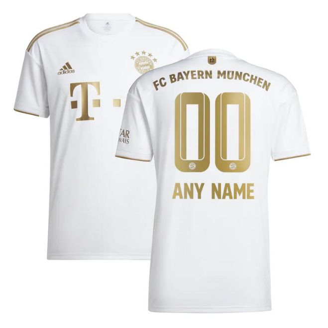 Bayern Munich Unisex Shirt 2022/23 Away Customized Jersey - White - Jersey Teams World