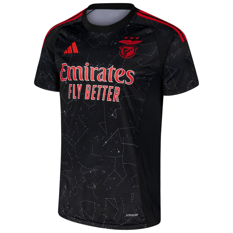 Benfica adidas 2024/25 Away Custom Jersey - Black