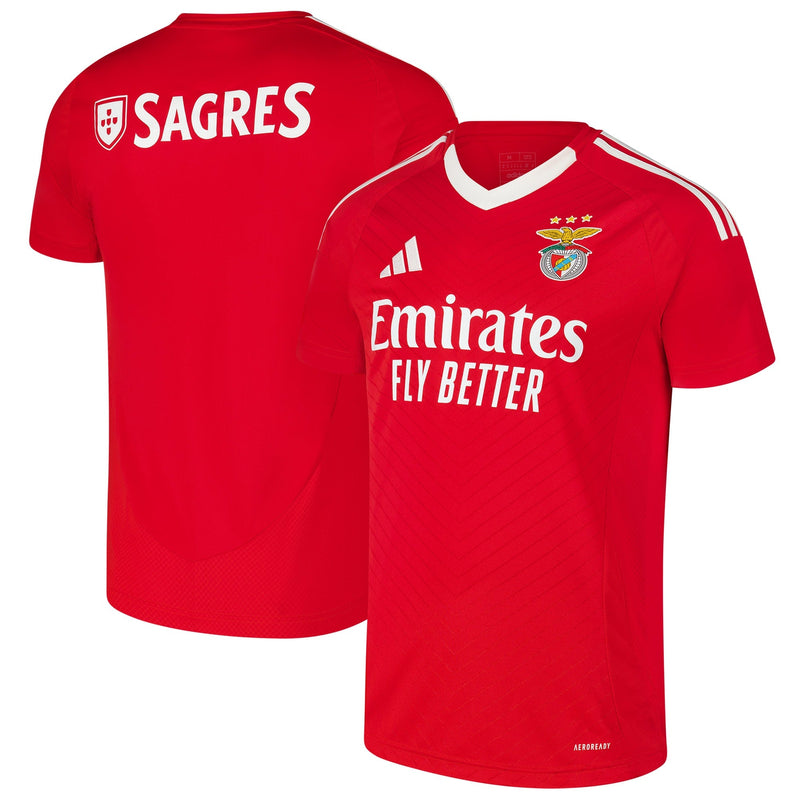 Benfica adidas 2024/25 Home Custom Jersey - Red