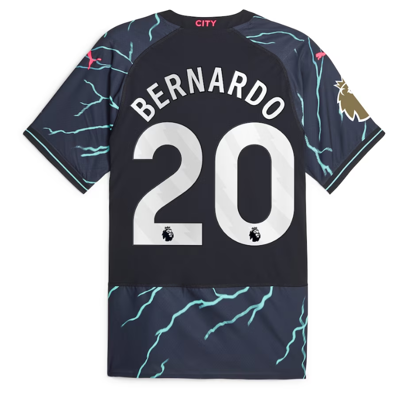 Bernardo Silva 20 Manchester City Shirt 2023/24 Third Player Jersey - Navy