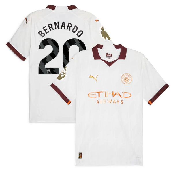 Bernardo Silva 20 Manchester City 2023/24 Away Jersey - White